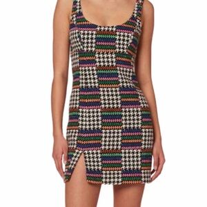 Multicolor Houndstooth Women's Dress